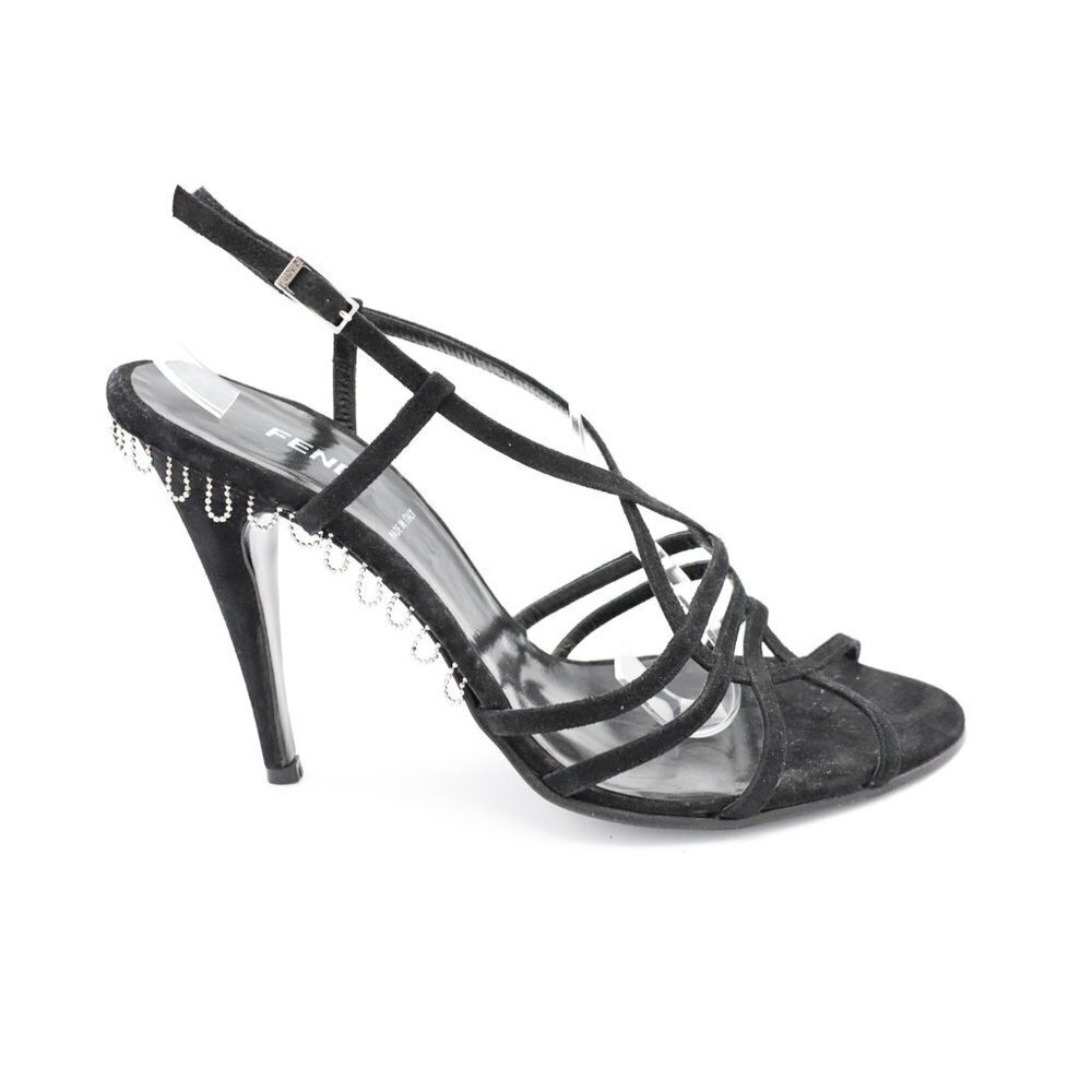 FENDI Chain Detail Suede Sandals‎